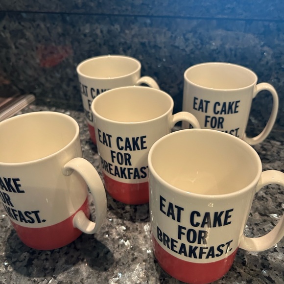 Collector item Kate Spade set of 4 new Eat Cake mugs - Picture 2 of 6